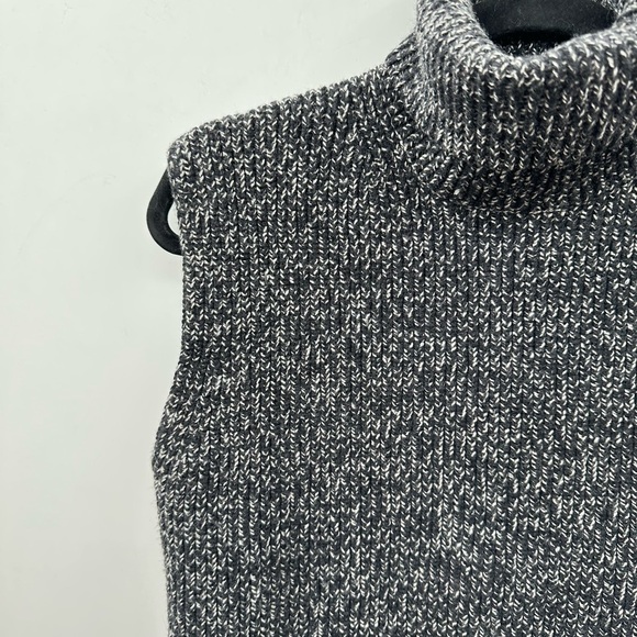 EVERLANE Chunky wool gorpcore turtleneck woman warm classic career grey tank S - Picture 6 of 15